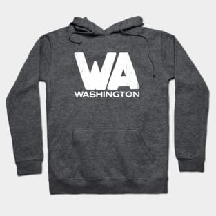 WA Washington Vintage State Typography Hoodie